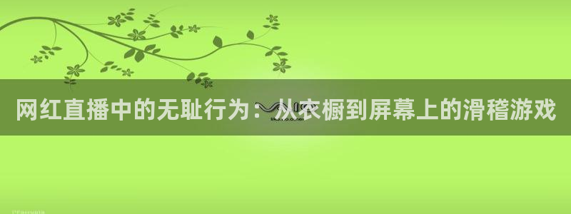 蓝鲸 直播：网红直播中的无耻行为：从衣橱到屏幕上的滑稽游戏